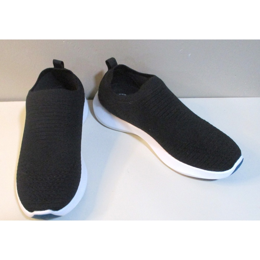 Vessi Everyday Move Slip-On Waterproof Sneakers Black White Womens 9
